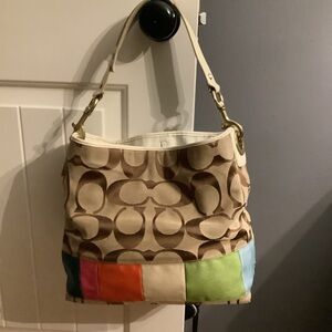 Coach Vintage Jacquard Monogram‎ Tote 🌈🌸🤩